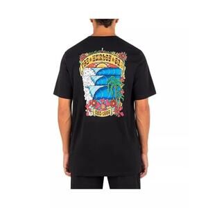 Hurley Everyday Desert Point Black Tropical Graphic Short Sleeve T-Shirt XXL